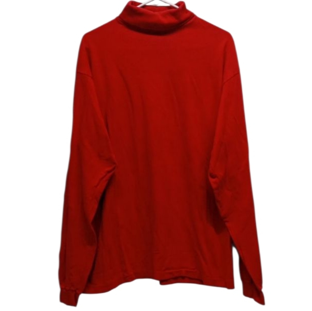 Vintage Fruit Of The Loom Red Turtle Neck Long Sleeve Shirt